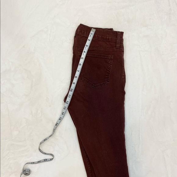 Madewell High Riser Skinny Maroon Jean Pants - Picture 8 of 11